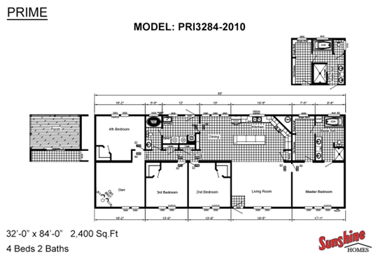 Prime | PRI3284-2010 Modular home by Sunshine Homes for sale at Gulf South Homes in Houma, Louisiana